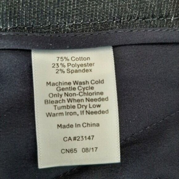 TALBOTS Crop Lace-Up Bottom Cropped Pants Navy Sz 6 - Picture 11 of 11